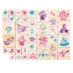 Stamp Set Wooden 51pc - Once Upon A Time - Educational Colours