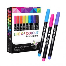 Fabric Pens Permanent - Set of 20 - Life of Colour