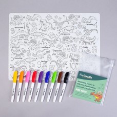 Colouring Mat Silicone - 123 Dinosaur Roar - Hey Doodle
