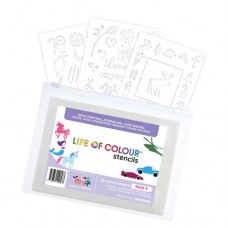 Stencil Pack - Animals, Vehicles, Circus, Unicorns & More - 10 Sheets - Life of Colour 