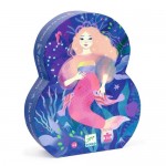 36 pc Djeco Puzzle - Ella the Mermaid - Silhouette Box 