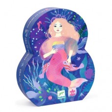 36 pc Djeco Puzzle - Ella the Mermaid - Silhouette Box 