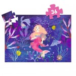 36 pc Djeco Puzzle - Ella the Mermaid - Silhouette Box 
