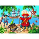 36 pc Djeco Puzzle - Pirate Treasure - Silhouette Box 