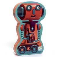 36 pc Djeco Puzzle - Bob the Robot - Silhouette Box 