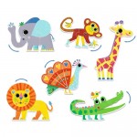 Duo Puzzles 12pc - Animals - Djeco 