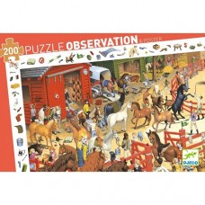 200 pc Djeco Puzzle - Horse Riding 200pc Observation 