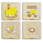 Lifecycle of a Chicken - Wooden Layer Puzzle