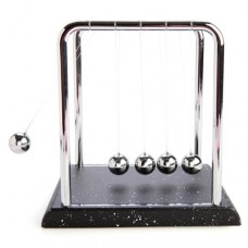 Newtons Cradle with Black Marble Base