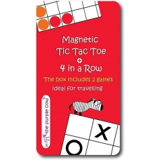 Magnetic Travel Games in Tin - Tic Tac Toe & Four in Row - Purple Cow