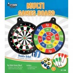 Multi Games Board - Magnetic Darts & Velcro Balls