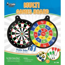 Multi Games Board - Magnetic Darts & Velcro Balls