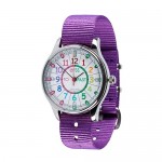 Watch - EasyRead Time Teacher - Waterproof - Rainbow Face - Purple Strap