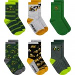 John Deere Socks Multi-Coloured Kids Crew  6 packs - 2-4 years