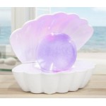 Seashell Glitter Lamp - White