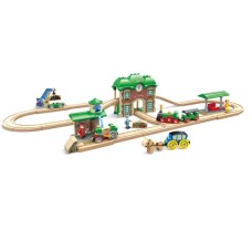 Train - Wooden Retro Train & Station Set - Hape Toys Train - Wooden Retro Train & Station Set - Hape Toys