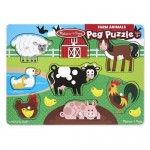 8 pc Melissa & Doug - Farm Pin Puzzle