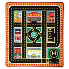 Play Mat - Round the City Rescue.  Carpet Road Map with Cars - Melissa & Doug  LIMITED STOCK