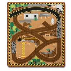 Play Mat - Round the Construction Site. Carpet Road Map with Cars - Melissa & Doug LIMITED STOCK