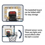 Electronic Foldable Scoring Basketball Board/Hoop With Lights Effects & Music