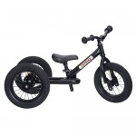 TryBike - 2 in 1 Metal Balance Bike and Trike - BLACK matt