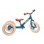 TryBike - 2 in 1 Metal Balance Bike and Trike - Vintage BLUE matt 