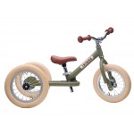 TryBike - 2 in 1 Metal Balance Bike and Trike - Vintage GREEN matt