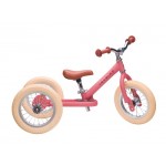 TryBike - 2 in 1 Metal Balance Bike and Trike - Vintage PINK matt 