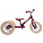 TryBike - 2 in 1 Metal Balance Bike and Trike - Vintage RED matt