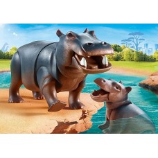 Hippo with Calf - Playmobil City Life Zoo  NEW in 2021