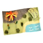 Playscape Felt - Dinosaur Land with Volcano Large