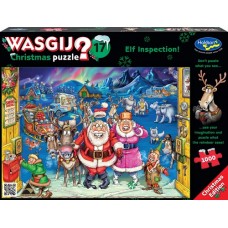 1000 pc Wasgij Puzzle Christmas #17 Elf Inspection - Christmas 2022