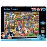 1000 pc Wasgij Puzzle Mystery #28 Feline Frenzy!