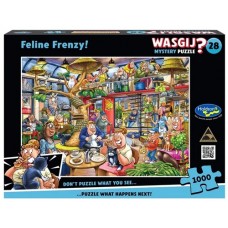 1000 pc Wasgij Puzzle Mystery #28 Feline Frenzy!