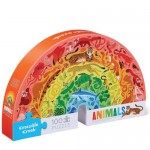 100 pc Crocodile Creek Shaped Puzzle - Rainbow Animals