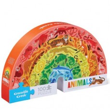 100 pc Crocodile Creek Shaped Puzzle - Rainbow Animals 100 pc Crocodile Creek Shaped Puzzle - Rainbow Animals