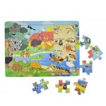 24 pc Wooden Jigsaw Puzzle - Australian Animals + Names 24 pc Wooden Jigsaw Puzzle - Australian Animals + Names