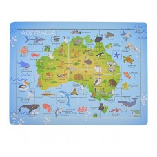 24 pc Wooden Jigsaw Puzzle - Australian Map, Aussie Animals and Landmarks 24 pc Wooden Jigsaw Puzzle - Australian Map, Aussie Animals and Landmarks