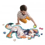 43 pc Peaceable Kingdom Shaped Floor Puzzle - Puppy