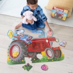 47 pc Peaceable Kingdom Shaped Floor Puzzle - Tractor