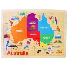 48 pc Australian Map Wooden Puzzle - Fun Factory