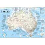 1000 pc Blue Opal Puzzle & Poster - Adventurers & Dreamers Australian Map