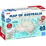 1000 pc Blue Opal Puzzle & Poster - Adventurers & Dreamers Australian Map