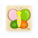 Chunky Wooden Puzzle 5 pc - Butterfly - Viga Toys