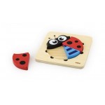 Chunky Wooden Puzzle 4 pc - Ladybird - Viga Toys