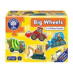 8pc Orchard Toys Puzzles - Big Wheels x 4 