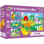 Animals Puzzles - 4 in a Box - Galt 