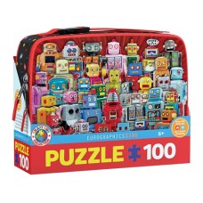 100 pc Lunch Box + Puzzle - Robots