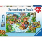24 pc Ravensburger Puzzle - Amusement Park 2x24pc NEW