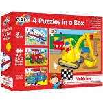 Vehicle Puzzles - 4 in a Box - Galt 